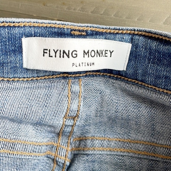 Flying Monkey Distressed Denim Blue‎ Jeans - Picture 6 of 8